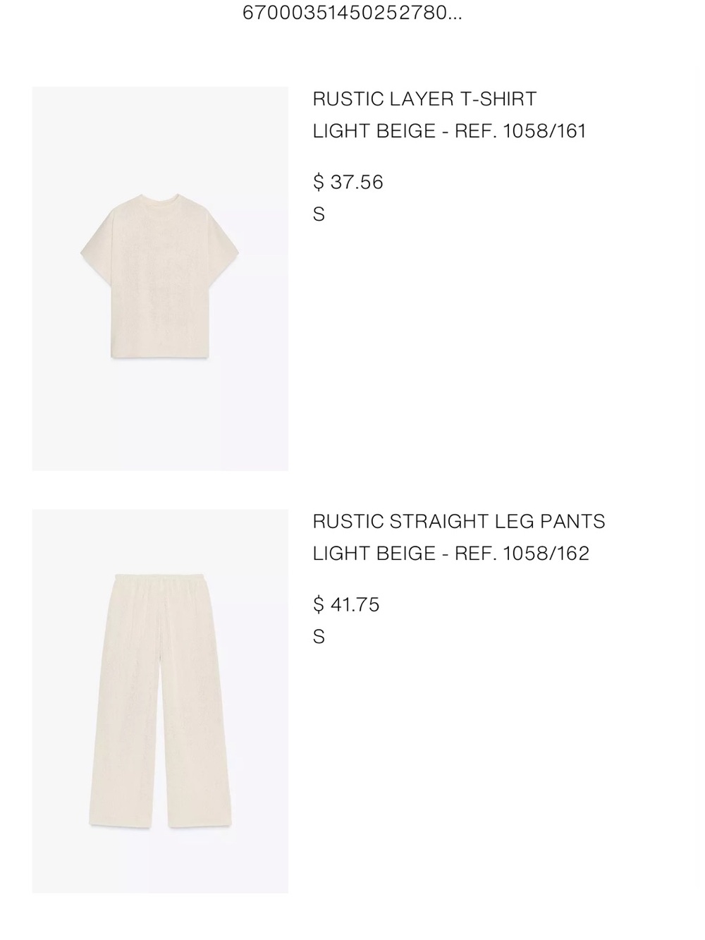 Zara knit pants set